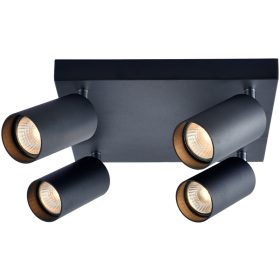   Mennyezeti állítható spot lámpatest, fekete - SPGU10MAN4B