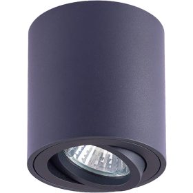   Mennyezeti spot lámpatest, hengeres, dönthető, fekete - SPGU10MDB