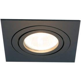   Süllyesztett spot lámpatest, négyzetes, dönthető, fekete - SPND1B