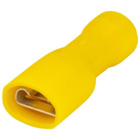   Teljes szigetelésű rátolható csatl. hüvely, sárgaréz, sárga - STCSH6