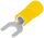 Szigetelt villás saru, ónozott elektrolitréz, sárga - SV5