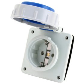   Beépíthető csatlakozóaljzat, oldalsó védőérintkezővel, kerek - TICS-105S67