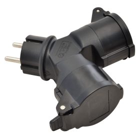   Többférőhelyes átalakító csatlakozó, fekete - TICS-212GD