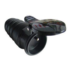   Csatlakozóaljzat csapos védőérintkezővel, gumi - TICS-212GF