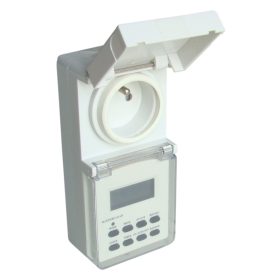   Dugaszolható elektronikus kapcsolóóra, heti,csapos aljzattal - TKO-DHEVF