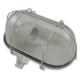 Műanyag hajólámpa, ovális, fehér - TLH-08S