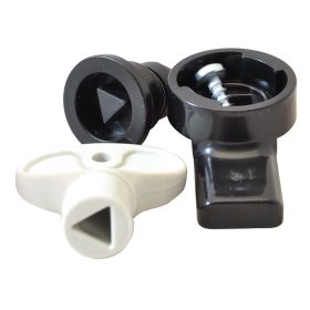 Műanyag zár TME szekrényekhez, háromszög - TME-ZMH