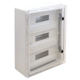   Műanyag elosztószekrény maszkos átlátszó ajtóval - TME504018MT