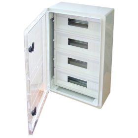   Műanyag elosztószekrény maszkos átlátszó ajtóval - TME604020MT