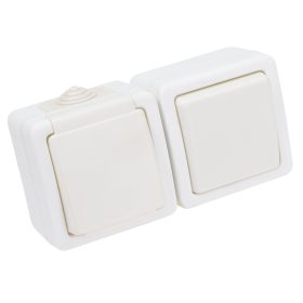   Falon kívüli egy áramkörös kapcsoló+csatlakozóaljzat - TR-PH03