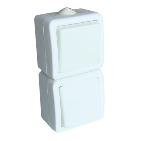   Falon kívüli váltókapcsoló+csatlakozóaljzat, csapos - TR-PHF08