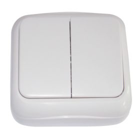   Falon kívüli 2db 1-áramkörös kapcsoló (tapétakapcsoló) - TTK-06