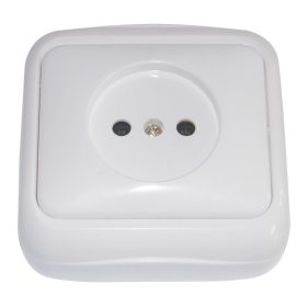   Falon kívüli csatl.aljzat, védőérintkező nélkül (tapétak.) - TTK-13