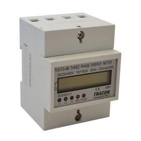   LCD kijelzésű fogyasztásmérő, közvetlen,3 fázisú,4 modul - TVO-F3-4M