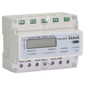   LCD kijelzésű fogyasztásmérő,közvetlen, MODBUS, 3F, 7 modul - TVOF37MOD